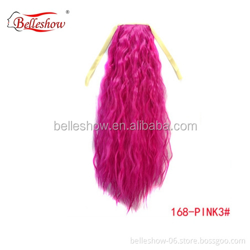 Hot sell Corn hot-sale horsetail synthetic tail strap Corn-long curly-haired ponytail bundled wig ponytail naturl ponytail